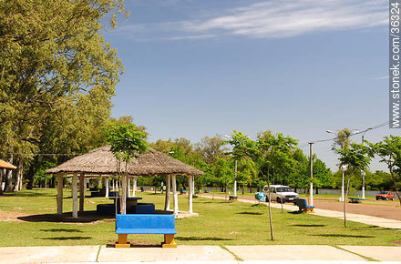 Parque Rivera a orillas del río Uruguay. - Departamento de Artigas - URUGUAY. Foto No. 36324