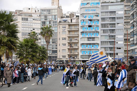 Uruguayan footbal soccer team reception after playing the World Cup in South Africa, 2010. -  - URUGUAY. Photo #37973