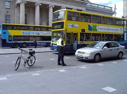 Double-decker bus and traffic ticket - Ireland - BRITISH ISLANDS. Photo #48776