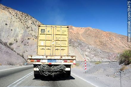 Truck load on Route 11. - Chile - Others in SOUTH AMERICA. Photo #51475