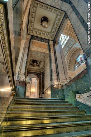 Stairs to Salón de los Pasos Perdidos del Palacio Legislativo - Department of Montevideo - URUGUAY. Photo #53868