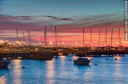 Colores del atardecer en el Puerto de Punta del Este - Punta del Este y balnearios cercanos - URUGUAY. Foto No. 53968