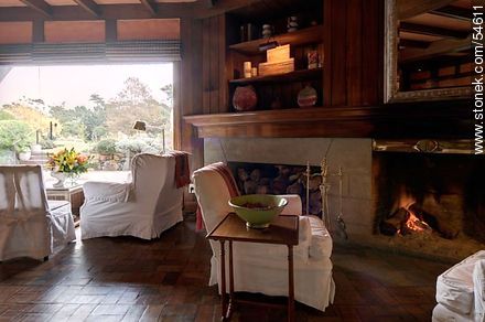 Living with fireplace - Punta del Este and its near resorts - URUGUAY. Photo #54611