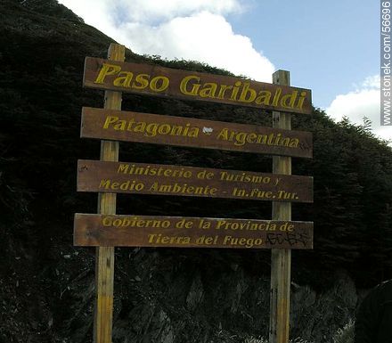 Paso Garibaldi en el extremo sur de los Andes. -  - ARGENTINA. Foto No. 56696