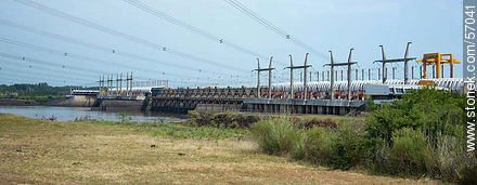 View of the dam downstream - Department of Salto - URUGUAY. Photo #57041