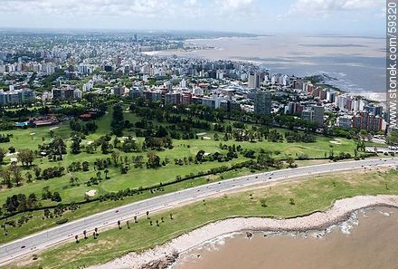 Aerial view of the Rambla Wilson and Boulevard Artigas - Department of Montevideo - URUGUAY. Photo #59320