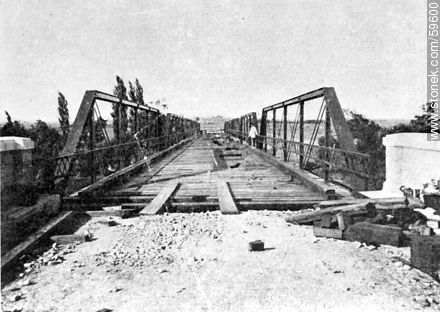 Puente sobre el arroyo Porongos, 1909 -  - URUGUAY. Foto No. 59600