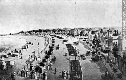 Rambla de los Pocitos, 1909 - Departamento de Montevideo - URUGUAY. Foto No. 59824
