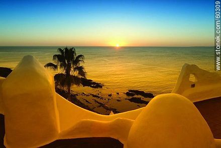 Sunset in Casapueblo - Punta del Este and its near resorts - URUGUAY. Photo #60309
