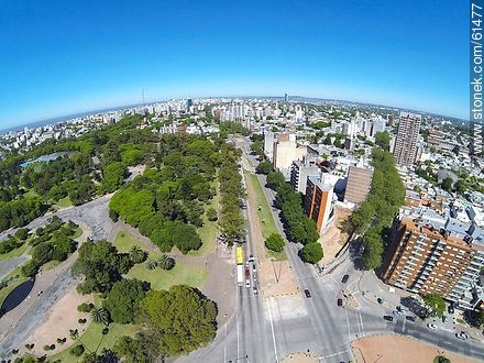Aerial view of Avenida Italia to Downtown - Department of Montevideo - URUGUAY. Photo #61477
