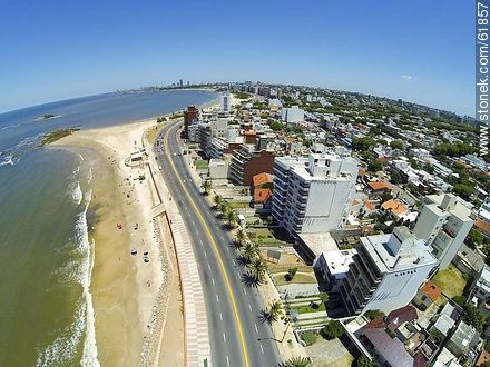 Aerial photo of the Rambla O'Higgins and Estrázulas Street. Playa Brava - Department of Montevideo - URUGUAY. Photo #61857