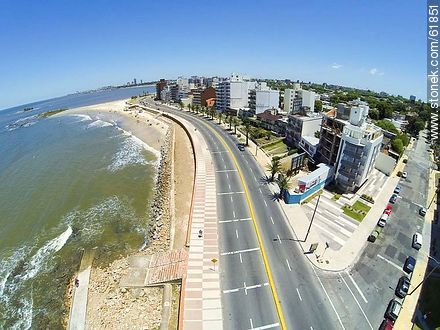 Aerial photo of the Rambla O'Higgins and Estrázulas Street - Department of Montevideo - URUGUAY. Photo #61851