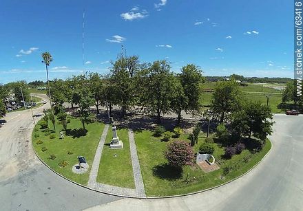 Plaza Rodó. Foto aérea - Departamento de Durazno - URUGUAY. Foto No. 63416