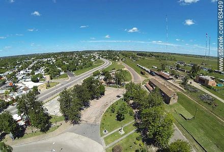 Aerial photo. Garibaldi Avenue and Railyard - Durazno - URUGUAY. Photo #63409