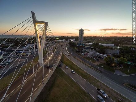Aerial view of the Bridge of the Americas - Department of Canelones - URUGUAY. Photo #65616