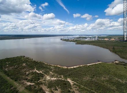 Aerial view of the UPM cellulose pulp processing plant - Rio Negro - URUGUAY. Photo #65689