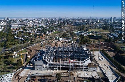 Aerial photo of the construction of the Antel Arena. May 2017 - Department of Montevideo - URUGUAY. Photo #65774