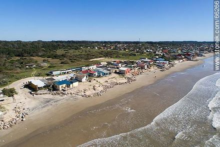 Foto aérea del balneario Aguas Dulces - Departamento de Rocha - URUGUAY. Foto No. 66266