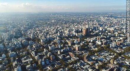 Aerial view of downtown Montevideo - Department of Montevideo - URUGUAY. Photo #66295