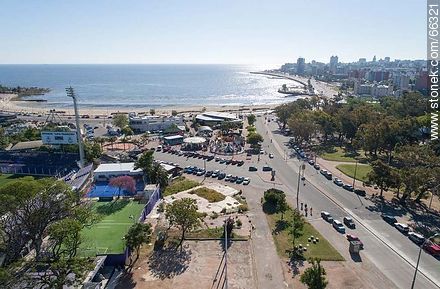 Vista aérea del área de juegos del Parque Rodó - Departamento de Montevideo - URUGUAY. Foto No. 66321