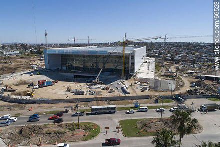 Vista aérea de la construcción del Antel Arena. Octubre de 2018. - Departamento de Montevideo - URUGUAY. Foto No. 66523