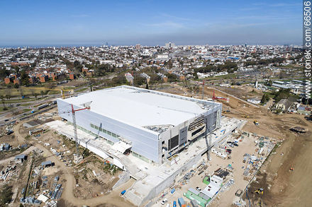 Vista aérea de la construcción del Antel Arena. Octubre de 2018. - Departamento de Montevideo - URUGUAY. Foto No. 66506