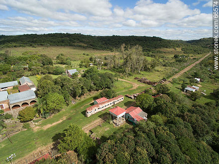 Aerial view of the old train station 