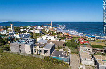 Aerial view of the spa and the lighthouse - Punta del Este and its near resorts - URUGUAY. Photo #66892