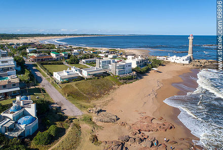 Aerial view of the spa and the lighthouse - Punta del Este and its near resorts - URUGUAY. Photo #66896