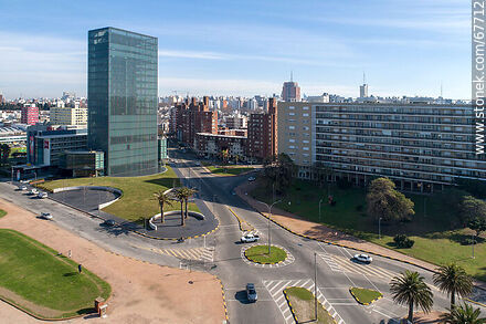 Aerial view of Ing. Carlos María Morales and La Cumparsita streets - Department of Montevideo - URUGUAY. Photo #67712