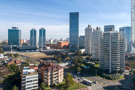Aerial view of the towers in the Buceo neighborhood and the Rambla Armenia in 2020 - Department of Montevideo - URUGUAY. Photo #67768