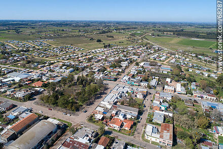 Aerial view of Plaza de Los Cerrillos - Department of Canelones - URUGUAY. Photo #68287