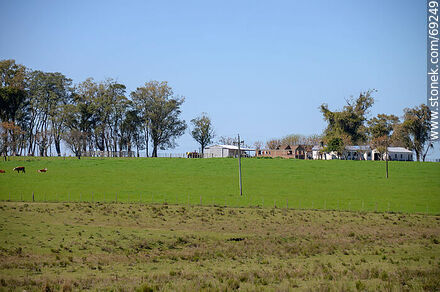 Vista de una estancia en el campo - Departamento de Durazno - URUGUAY. Foto No. 69249