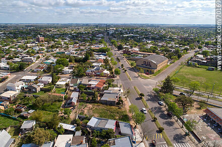Aerial view of Boulevard Aparicio Saravia - Department of Treinta y Tres - URUGUAY. Photo #70169