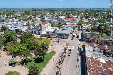 Aerial view of Plaza de Tala - Department of Canelones - URUGUAY. Photo #70411