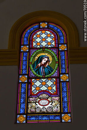 Stained glass of the church - Department of Canelones - URUGUAY. Photo #70519
