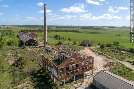 Aerial view of the old Rausa sugar and beet mill facilities - Department of Canelones - URUGUAY. Photo #70617