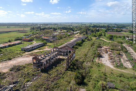 Aerial view of the old Rausa sugar and beet mill facilities - Department of Canelones - URUGUAY. Photo #70623