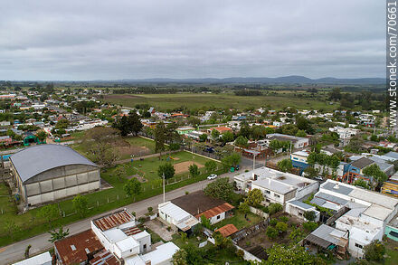 Vista aérea del pueblo - Departamento de Lavalleja - URUGUAY. Foto No. 70661