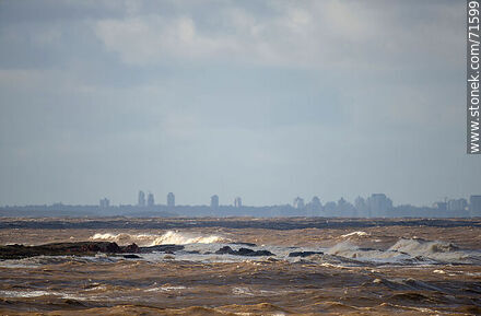 Buildings in Punta del Este several kilometers away - Department of Maldonado - URUGUAY. Photo #71599