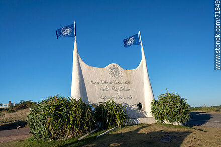 Entrance sign to Casapueblo Workshop Museum - Punta del Este and its near resorts - URUGUAY. Photo #71849
