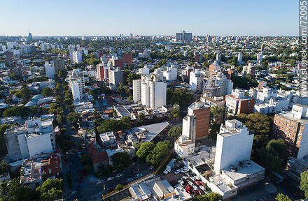 Aerial view of the city from Pocitos to the Hospital de Clínicas - Department of Montevideo - URUGUAY. Photo #72095