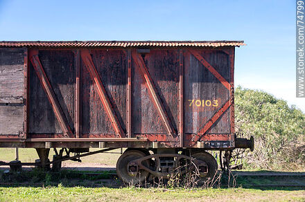 Vergara railroad station. Old freight wagon - Department of Treinta y Tres - URUGUAY. Photo #74799