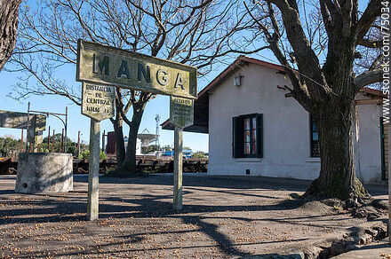 Manga station sign - Department of Montevideo - URUGUAY. Photo #75034