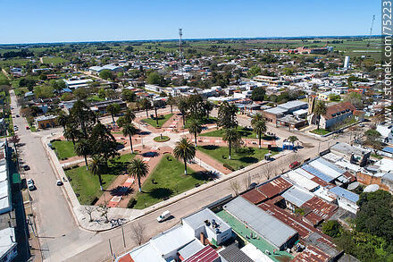 Aerial view of Santa Rosa square - Department of Canelones - URUGUAY. Photo #75223