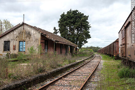 Freight wagons in front of Illescas railroad station - Department of Florida - URUGUAY. Photo #75613
