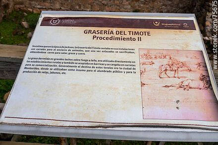 La Grasería del Timote on the Jesuit Route (Route 6). Informative panel - Department of Florida - URUGUAY. Photo #75675