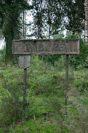 Old Tabaré train station. Station sign - Department of Florida - URUGUAY. Photo #75783