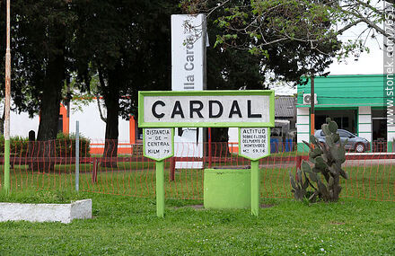Cardal Railway Station. Station sign - Department of Florida - URUGUAY. Photo #76517