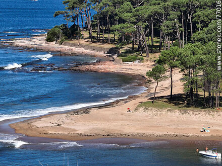 Aerial view of the east coast of the island - Punta del Este and its near resorts - URUGUAY. Photo #77016